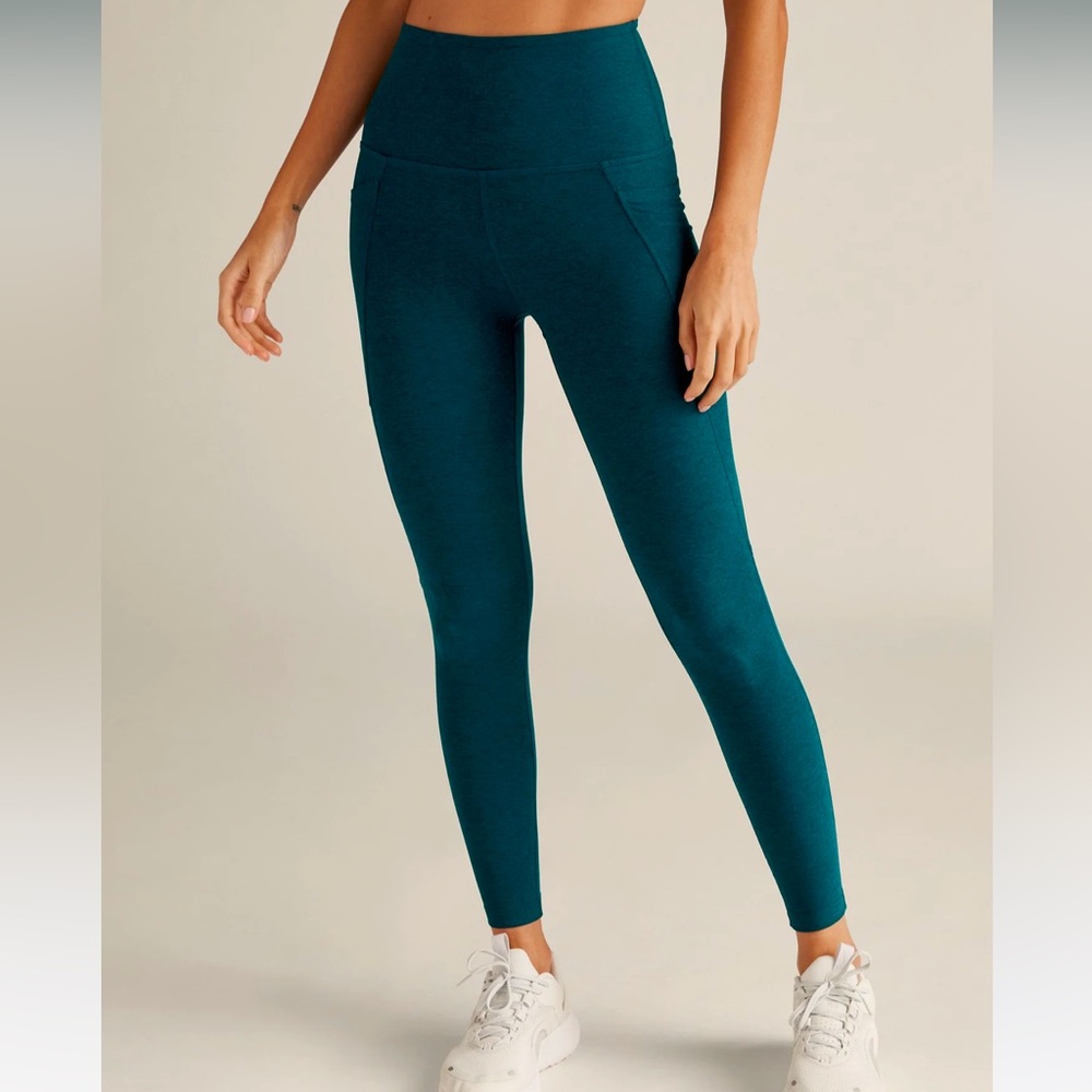 Beyond Yoga Spacedye Out Of Pocket High Waisted Midi Legging - Magestic Blue